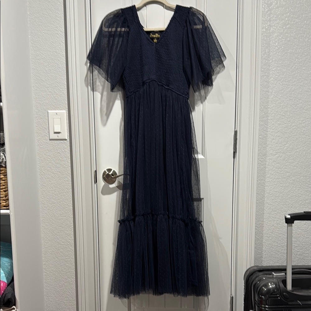 Elegant Navy Maxi Dress